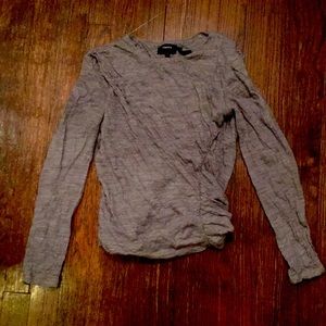 Theory Twist Wool Melange Top